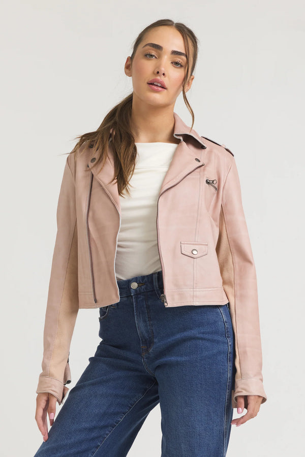Jakett NYC Piper Patina Novelty Leather Pink