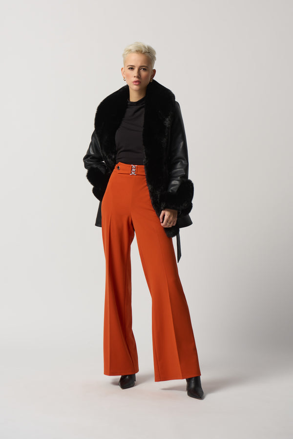 Joseph Ribkoff Scuba Crepe Wide-Leg Pants - PapillonStyles