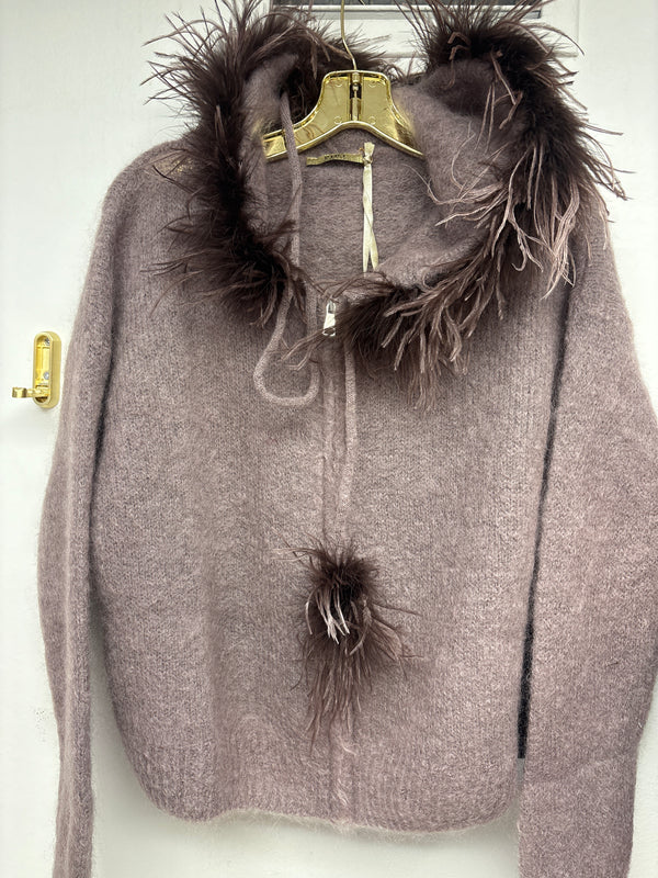 PHO Firenze Maglia Alpaca Lux With Feathered Hoodie