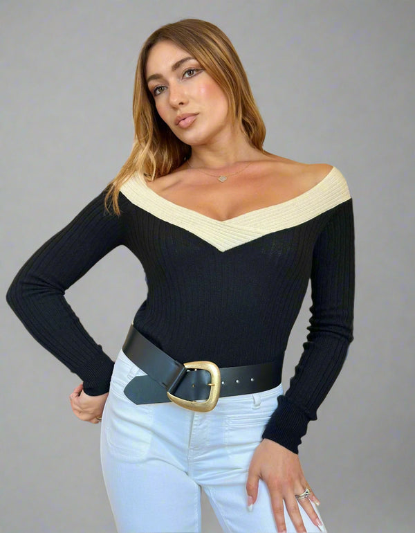 Irreplaceable Di Giordano  Tiffany V Neck Sweater