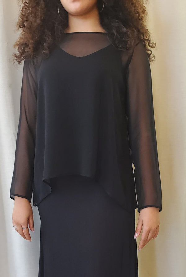 Harari Top transparente liso Nikka 3196