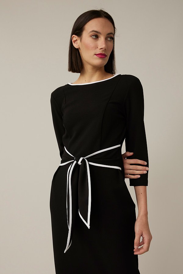 Joseph Ribkoff 3/4 Sleeve Contrast Trim Dress Joseph Ribkoff 3/4 Sleeve Contrast Trim Dress