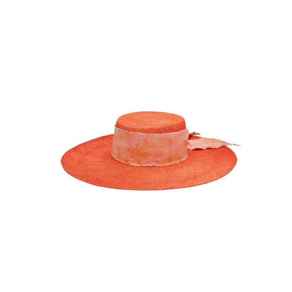 Artesano Basque - Spring Tie Dye Boater Straw Hat  display picture 2