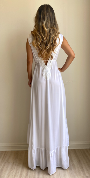 Shahida White Long Dress