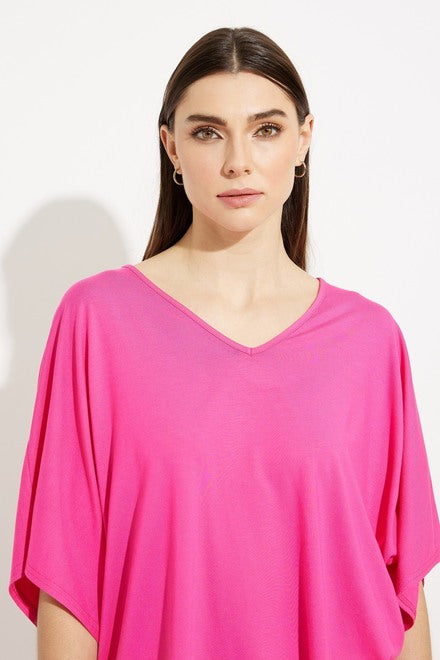 Joseph Ribkoff Deep -V- Loose-Fit Top - PapillonStyles