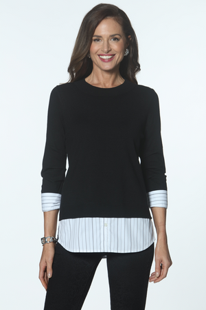 J'Envie Sport Sweater & Shirt Layered Look