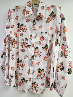Nu Vintage Long Sleeve Flower Blouse With Patch