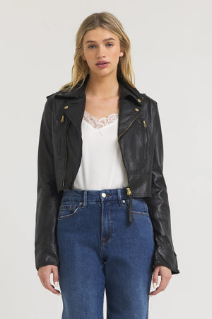 Jakett NYC Erin Burnished Leather Jacket