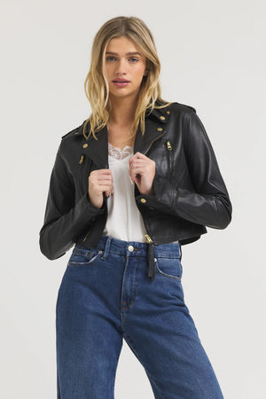 Jakett NYC Erin Burnished Leather Jacket