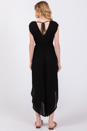 Final Touch Surplice and Shirring Detail Jumpsuit