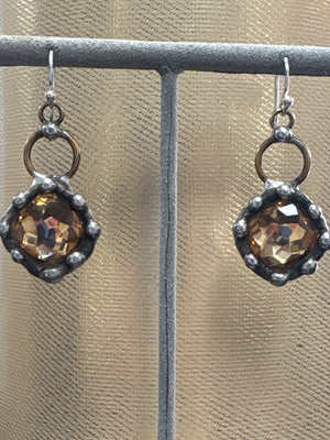 Mikal Winn Topaz Swarovsky Earrings