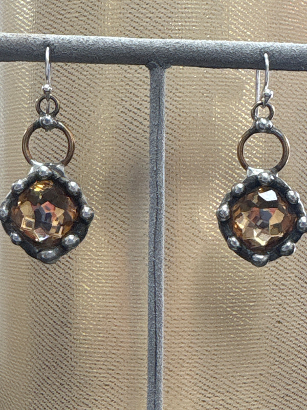 Mikal Winn Topaz Swarovsky Earrings