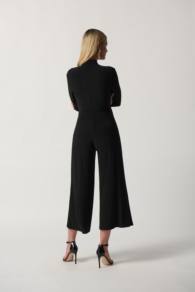 Joseph Ribkoff Black Wrap Culotte Jumpsuit 233097 Col 11