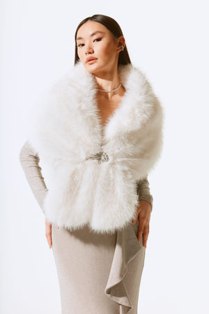 Joseph Ribkoff Faux Fur Cape