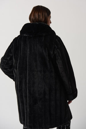 Joseph Ribkoff Faux Fur Reversible Puffer Coat