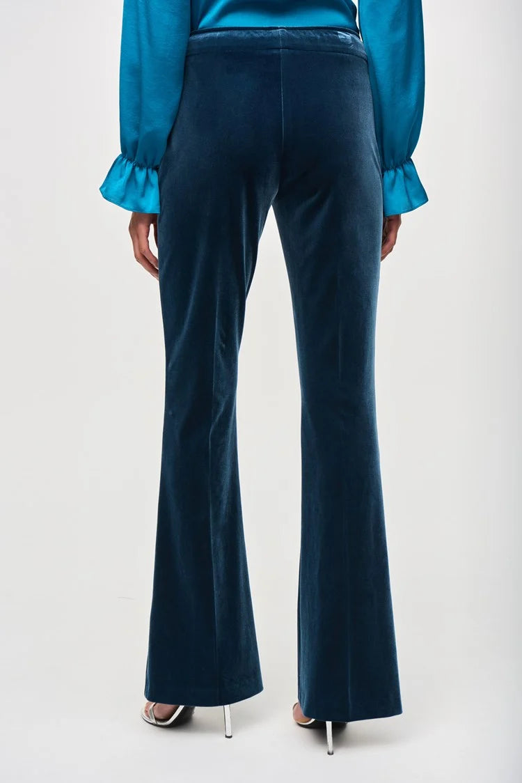 Joseph Ribkoff Velvet Flared Pull-On Pants - PapillonStyles Joseph Ribkoff Velvet Flared Pull-On Pants - PapillonStyles
