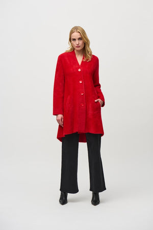 Joseph Ribkoff Sweater Knit Flared Coat