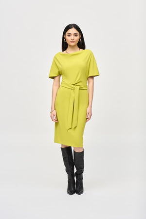 Joseph Ribkoff Scuba Crepe Belted Sheath Dress