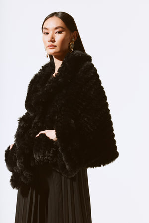 Joseph Ribkoff Faux Fur Cover-up