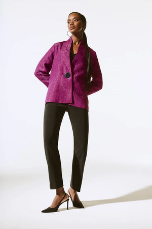 Joseph Ribkoff Signature Textured Jacquard Trapeze Jacket