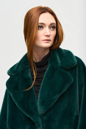 Joseph Ribkoff Faux Fur Straight Coat