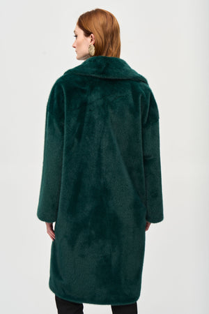 Joseph Ribkoff Faux Fur Straight Coat