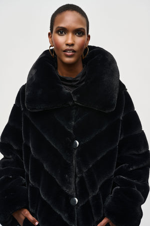 Joseph Ribkoff Reversible Faux Fur Coat