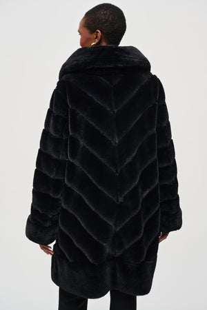 Joseph Ribkoff Reversible Faux Fur Coat