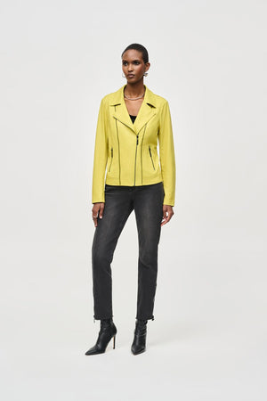 Joseph Ribkoff Foiled Knit Moto Jacket