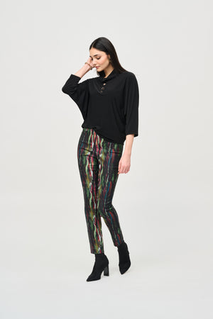 Joseph Ribkoff Abstract Print Classic Slim Pull-On Pants