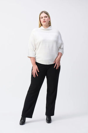 Joseph Ribkoff Sweater Knit Mock Neck Boxy Top