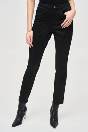 Joseph Ribkoff Classic Slim Foiled Print Denim Pant