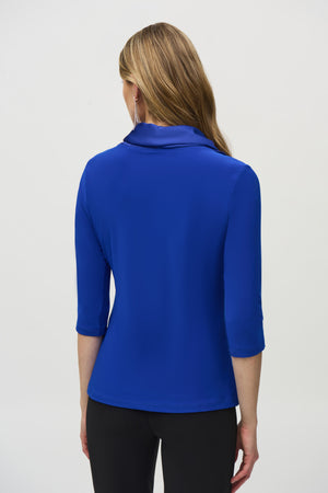 Joseph Ribkoff Silky Knit And Satin Fitted Top