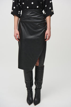 Joseph Ribkoff Leatherette Pull-On Pencil Skirt