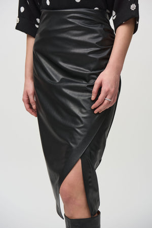 Joseph Ribkoff Leatherette Pull-On Pencil Skirt