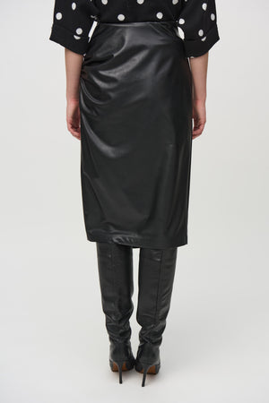 Joseph Ribkoff Leatherette Pull-On Pencil Skirt