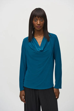 Joseph Ribkoff Silky Knit Cowl Neck Top