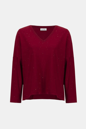 Joseph Ribkoff Sequined Sweater Knit Boxy Top