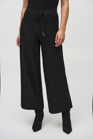 Joseph Ribkoff Sequined Sweater Knit Culotte Pants