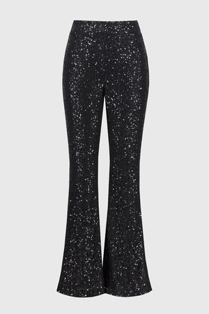 Joseph Rifkoff Sequins Flared Pull-On Pants