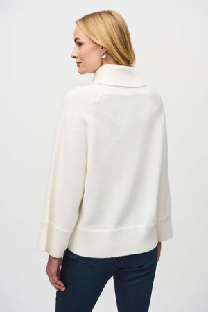 Joseph Ribkoff Sweater Knit Boxy Top With Sequins Detail