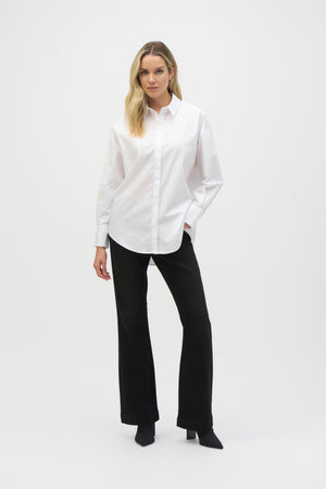 Joseph Ribkoff Stretch Cotton Blouse With Rhinestones