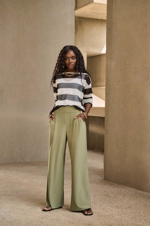 Joseph Ribkoff Silky Knit Wide-Leg Pull-On Pants