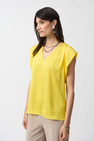 Joseph Ribkoff Hammered Satin Straight Top