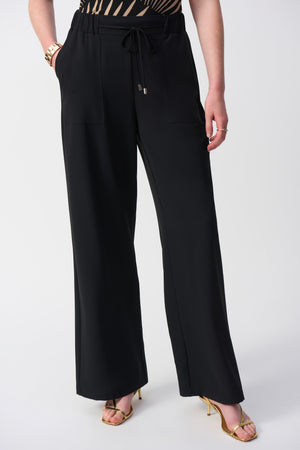 Joseph Ribkoff Textured Woven Wide-Leg Pants