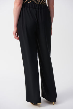 Joseph Ribkoff Textured Woven Wide-Leg Pants