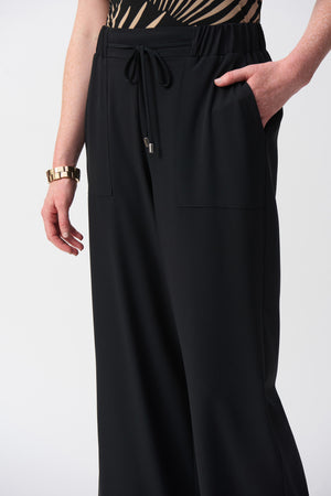 Joseph Ribkoff Textured Woven Wide-Leg Pants