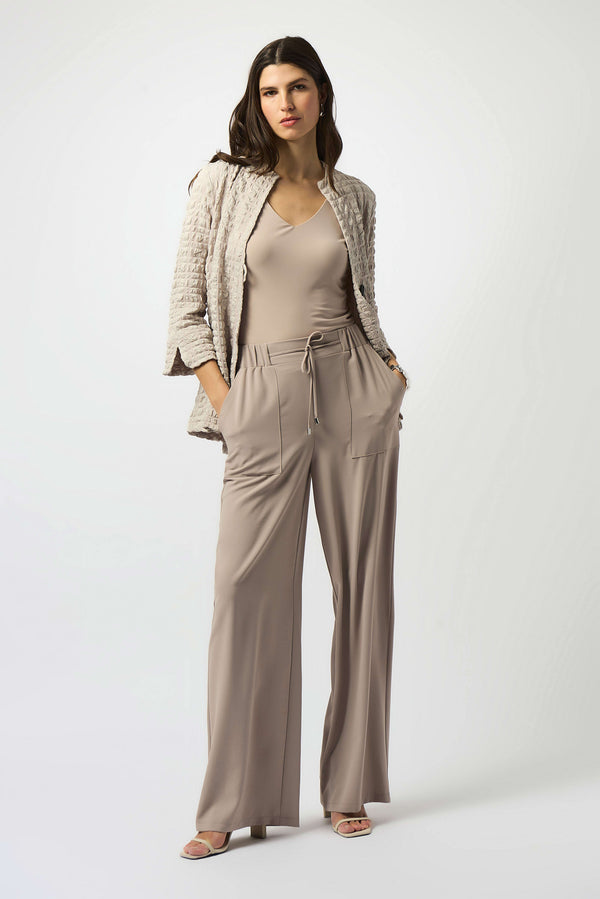 Joseph Ribkoff Textured Woven Wide-Leg Pants