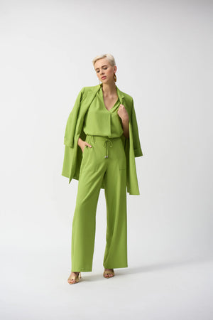 Joseph Ribkoff Textured Woven Wide-Leg Pants