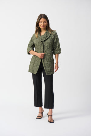 Joseph Ribkoff Bubble Jacquard Trapeze Coat